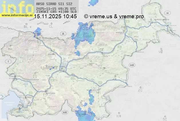 Radarska karta padavin