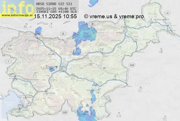 Radarska karta padavin