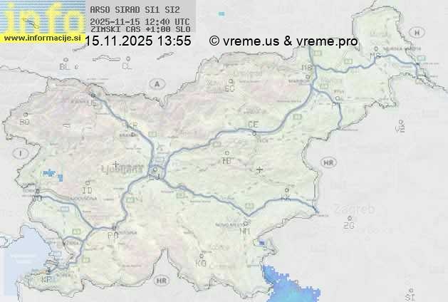 Radarska karta padavin