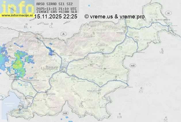 Radarska karta padavin