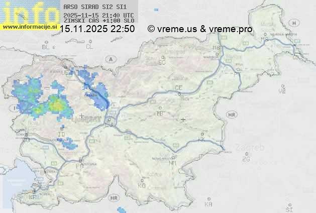 Radarska karta padavin