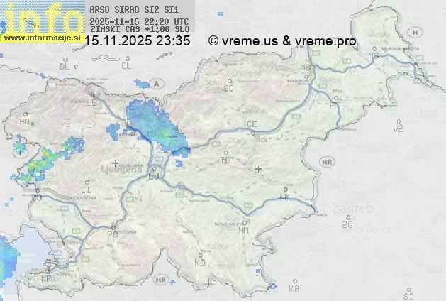Radarska karta padavin