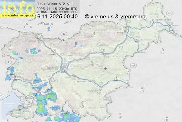 Radarska karta padavin