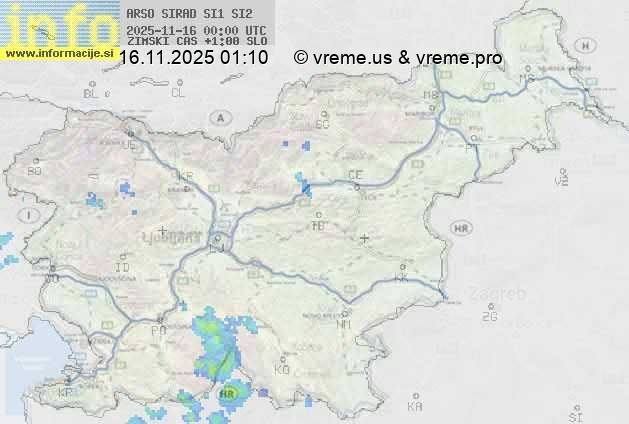 Radarska karta padavin