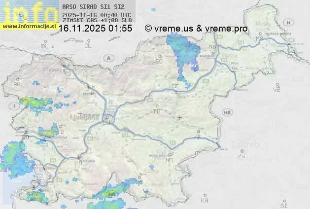 Radarska karta padavin