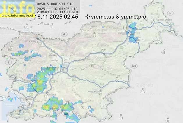 Radarska karta padavin