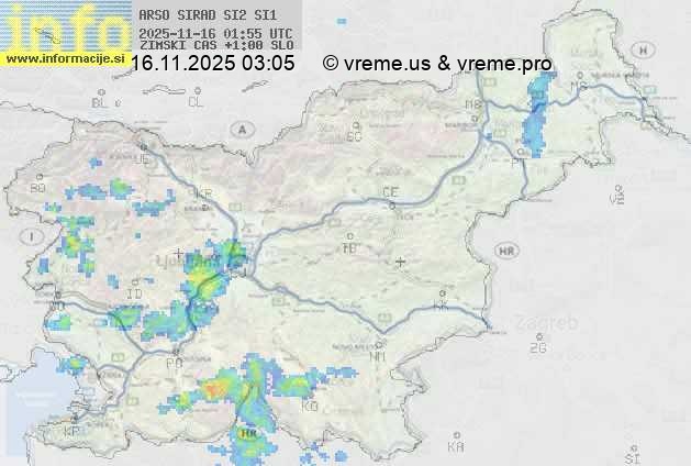 Radarska karta padavin