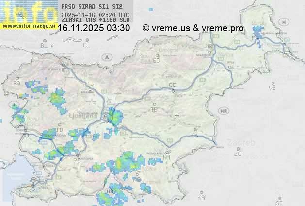 Radarska karta padavin