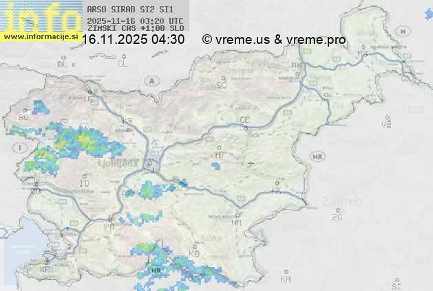 Radarska karta padavin