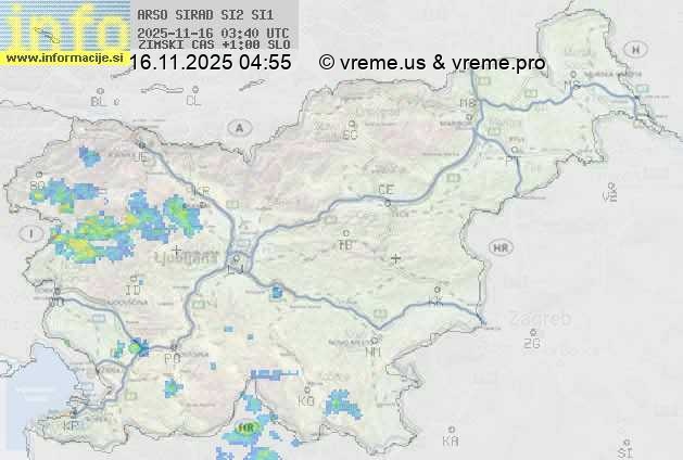 Radarska karta padavin