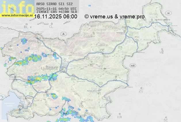 Radarska karta padavin