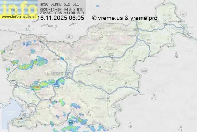 Radarska karta padavin