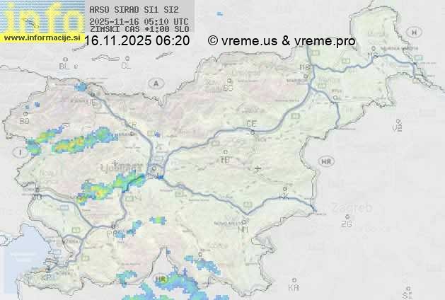 Radarska karta padavin