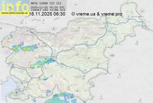 Radarska karta padavin