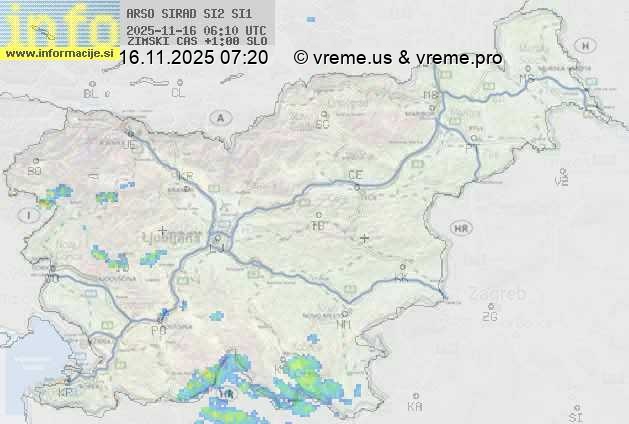 Radarska karta padavin