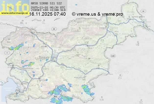 Radarska karta padavin