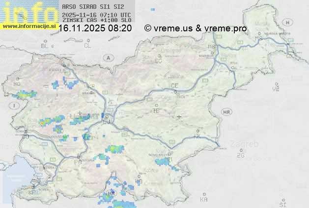 Radarska karta padavin