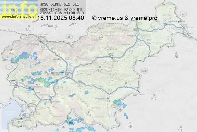 Radarska karta padavin