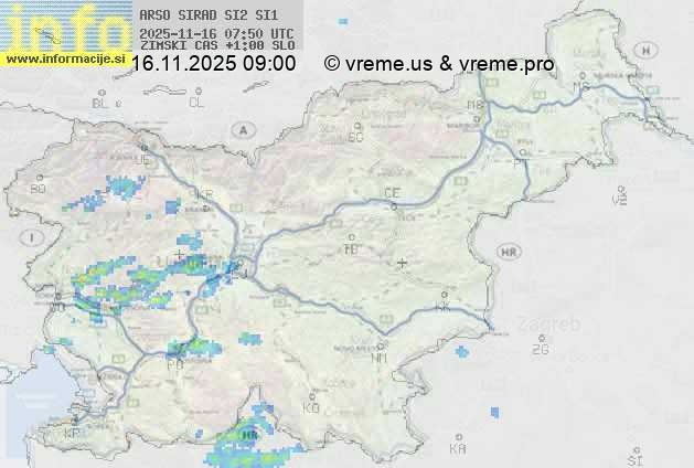 Radarska karta padavin