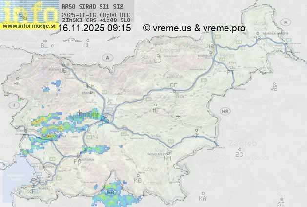 Radarska karta padavin