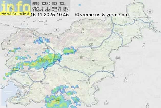 Radarska karta padavin