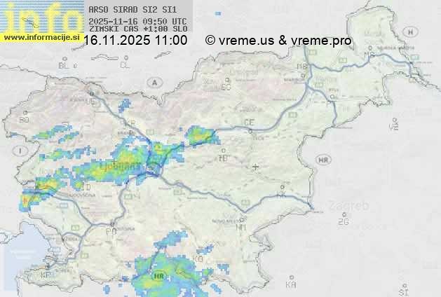 Radarska karta padavin