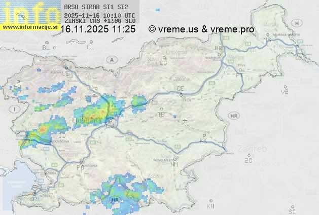 Radarska karta padavin