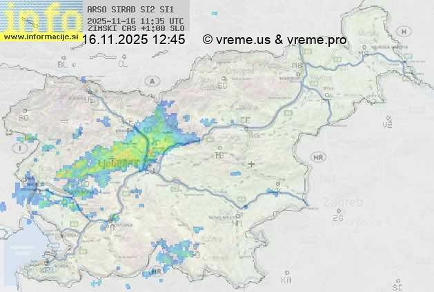 Radarska karta padavin