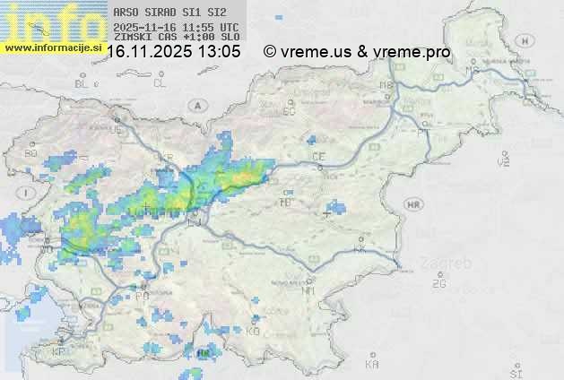 Radarska karta padavin