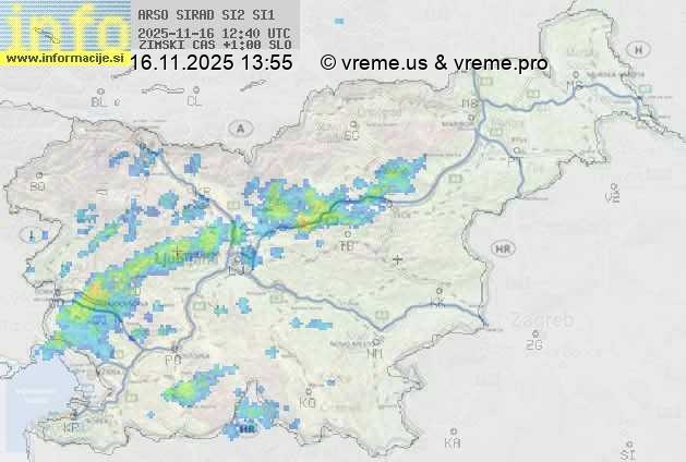 Radarska karta padavin