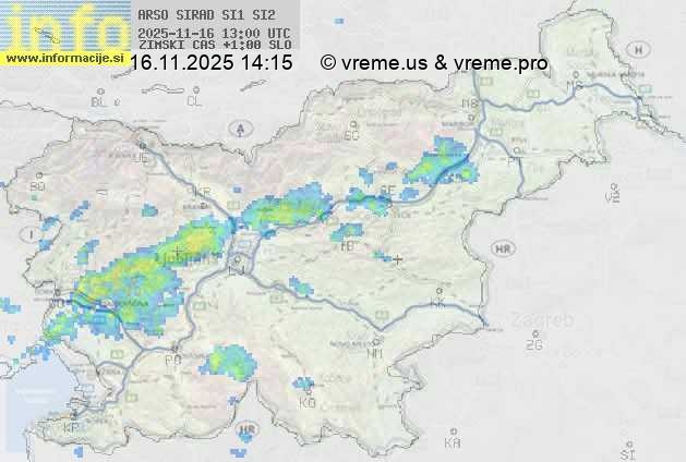 Radarska karta padavin