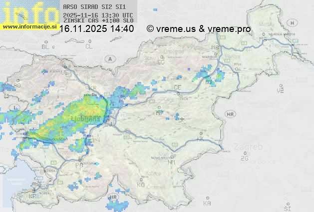 Radarska karta padavin