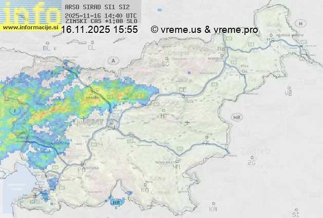 Radarska karta padavin