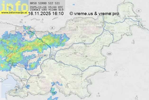Radarska karta padavin