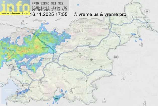 Radarska karta padavin
