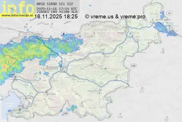 Radarska karta padavin