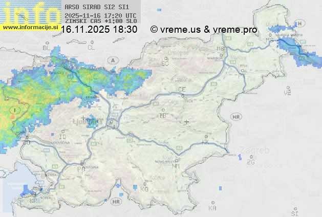 Radarska karta padavin