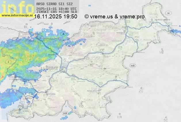 Radarska karta padavin