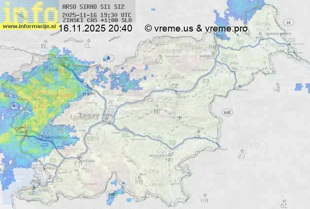 Radarska karta padavin