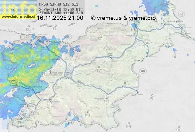 Radarska karta padavin