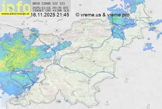 Radarska karta padavin