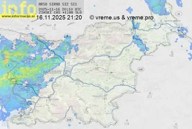 Radarska karta padavin