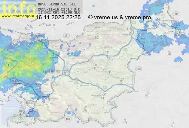 Radarska karta padavin