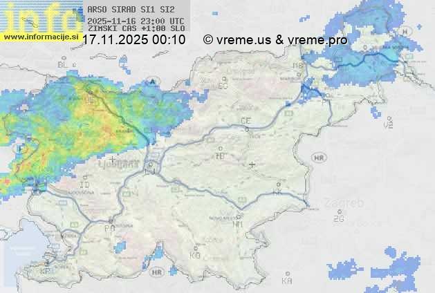 Radarska karta padavin
