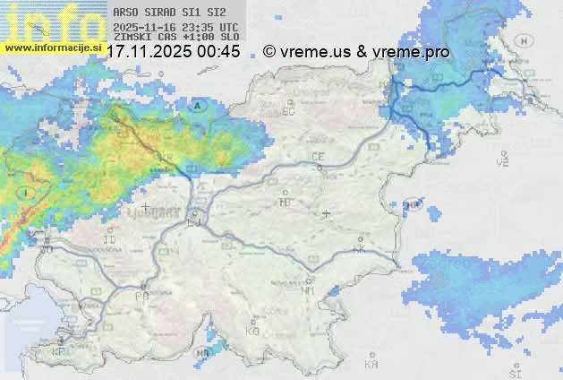 Radarska karta padavin