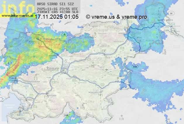 Radarska karta padavin