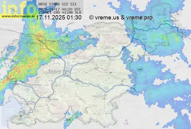 Radarska karta padavin