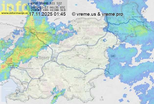 Radarska karta padavin
