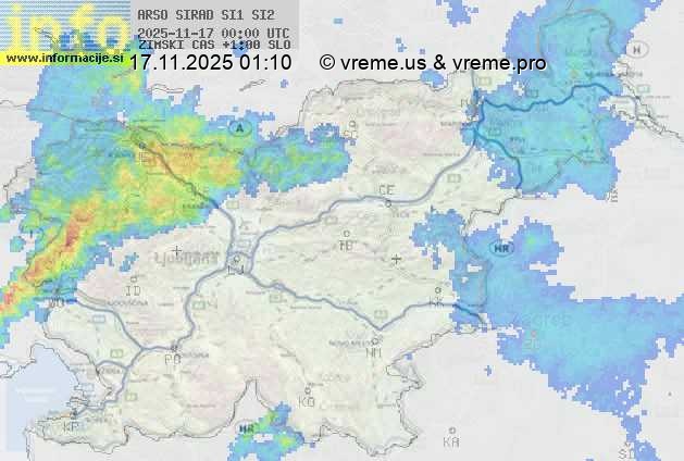 Radarska karta padavin