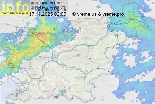 Radarska karta padavin